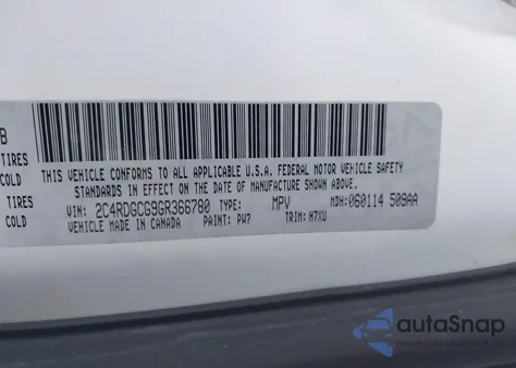 2016 Dodge Grand Caravan Sxt z USA, uszkodzony, nr VIN 2C4RDGCG9GR366780